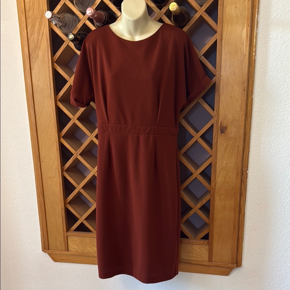 Rust Red Alexia Admor Sheath Midi Dress